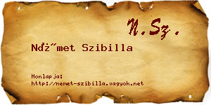 Német Szibilla névjegykártya